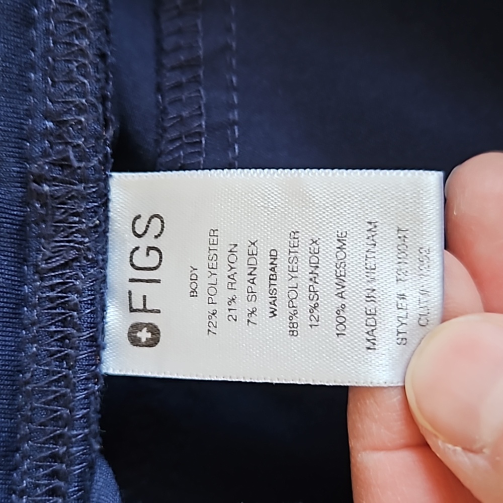 Figs Navy Blue Scrub Pants Size Large Tall - Picture 8 of 9